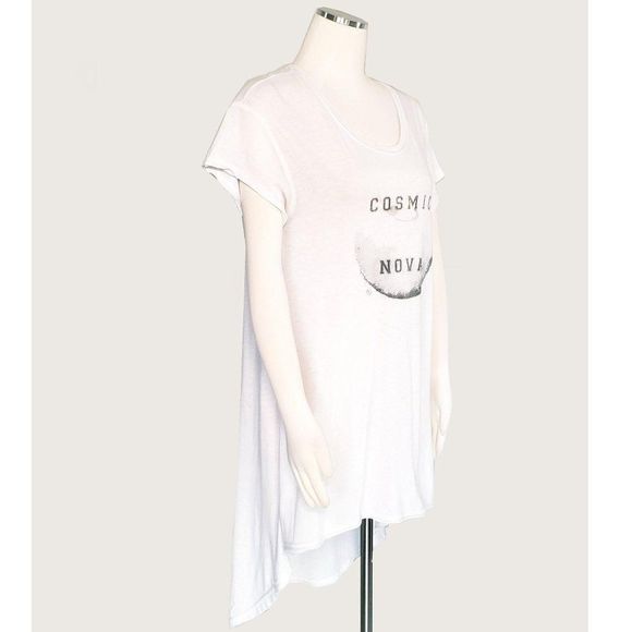 Free People White High-Low Tunic Tee - Picture 4 of 8